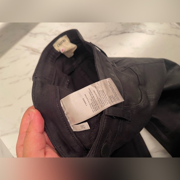 L'AGENCE Jyothi High-Rise Split Ankle Jeans black premium denim jeans sexy femme - Picture 7 of 13